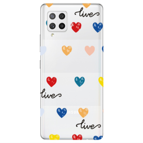 Samsung A42 5G Heart Lives Transparent Silicone TPU Θήκη