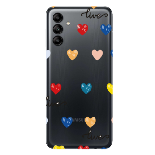 Samsung A13 5G Heart Lives Transparent Silicone TPU Θήκη