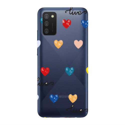 Samsung A02s Heart Lives Transparent Silicone TPU Θήκη