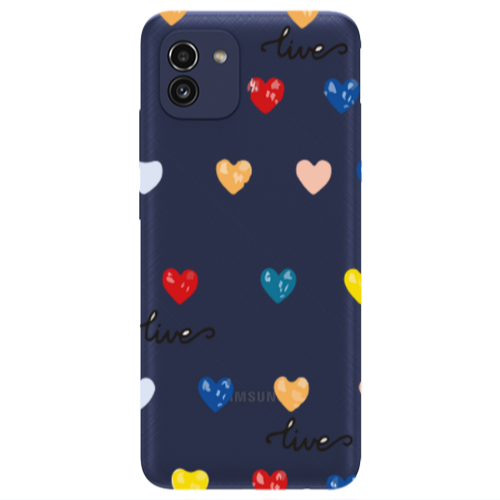 Samsung A03 Heart Lives Transparent Silicone TPU Θήκη
