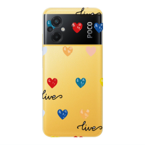 Xiaomi Poco M5 Heart Lives Transparent Silicone TPU Θήκη