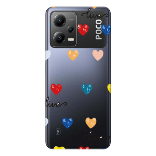 Xiaomi Poco X5 Heart Lives Transparent Silicone TPU Θήκη