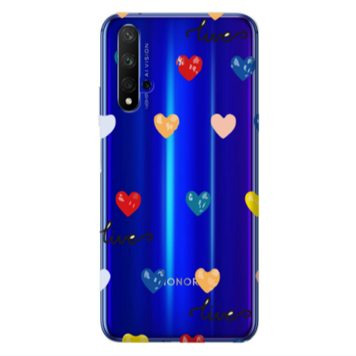 Huawei Nova 5 T Heart Lives Transparent Silicone TPU Θήκη