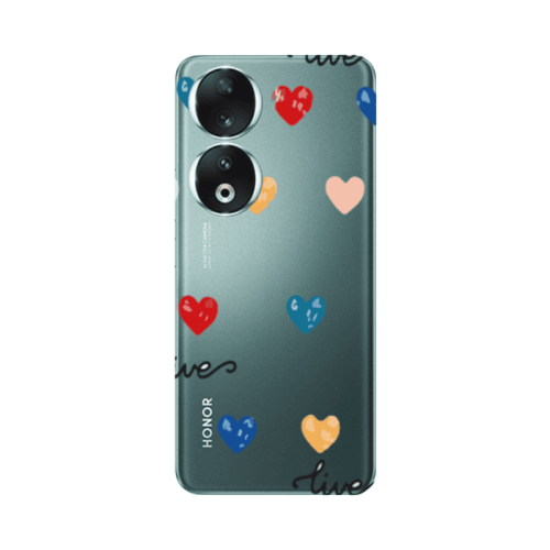 Honor 90 5G Heart Lives Transparent Silicone TPU Θήκη