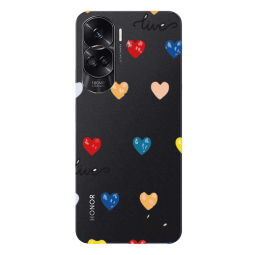 Honor 90 Lite 5G Heart Lives Transparent Silicone TPU Θήκη