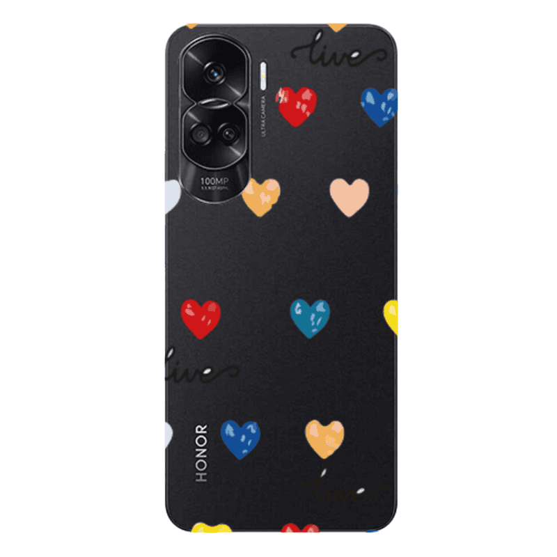 Honor 90 Lite 5G Heart Lives Transparent Silicone TPU Θήκη