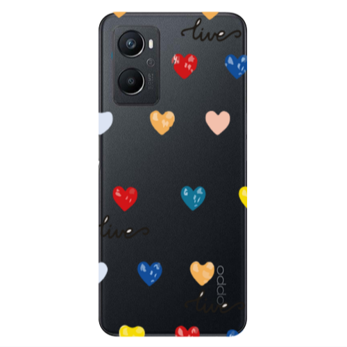 Oppo A 96 Heart Lives Transparent Silicone TPU Θήκη