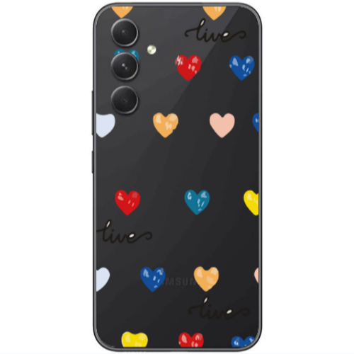 Samsung Galaxy A25 Heart Lives Transparent Silicone TPU Θήκη