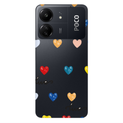 Xiaomi Poco C65 Heart Lives Transparent Silicone TPU Θήκη