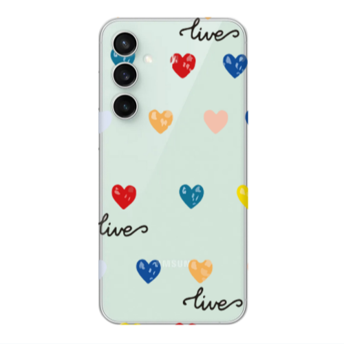 Samsung S24 Heart Lives Transparent Silicone TPU Θήκη