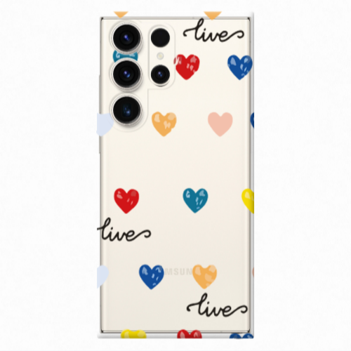 Samsung S24 Ultra Heart Lives Transparent Silicone TPU Θήκη