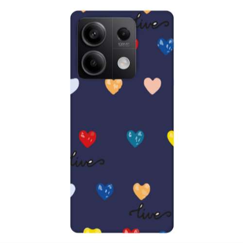 Xiaomi Redmi Note 13Pro 5G Heart Lives Dark blue Colored Silicone TPU Θήκη
