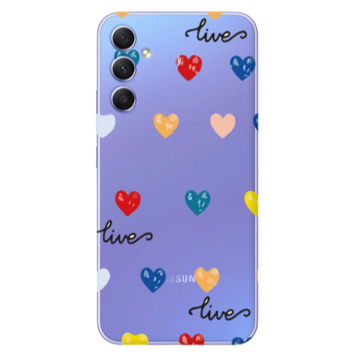 Samsung A16 Heart Lives Transparent Silicone TPU Θήκη