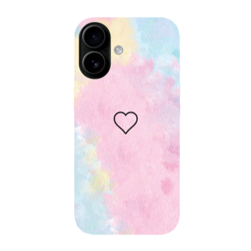Apple Iphone 16 plus Heart in clouds Transparent Silicone TPU Θήκη