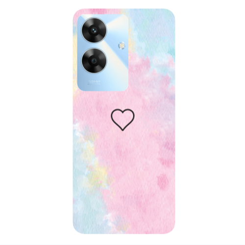 Realme Note 60 Heart in clouds Transparent Silicone TPU Θήκη