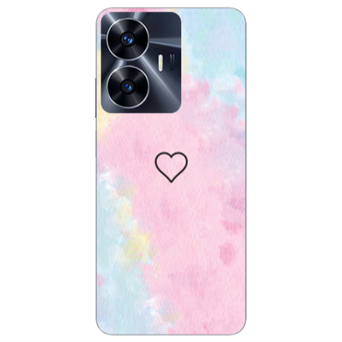 Realme Note 50 Heart in clouds Transparent Silicone TPU Θήκη