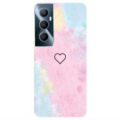Realme C65 Heart in clouds Transparent Silicone TPU Θήκη