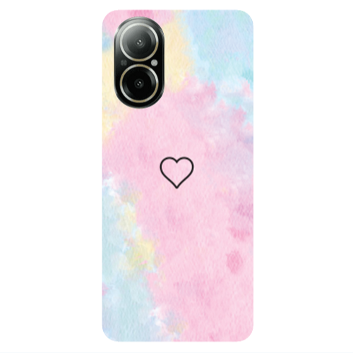 Realme C67 Heart in clouds Transparent Silicone TPU Θήκη