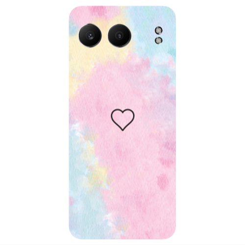 Oneplus Nord 4 Heart in clouds Transparent Silicone TPU Θήκη