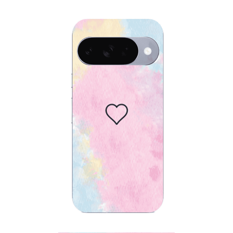 Google Pixel 10 Heart in clouds Transparent Silicone TPU Θήκη