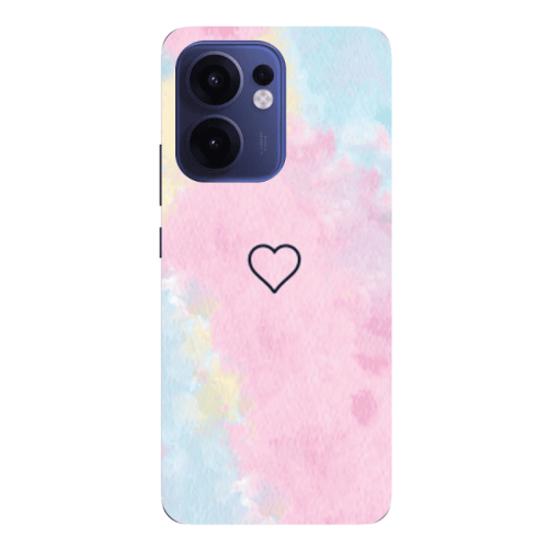 Oppo Reno 13 F Heart in clouds Transparent Silicone TPU Θήκη