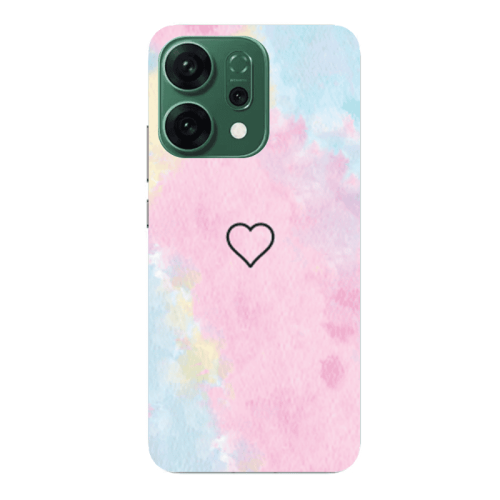 Oppo RENO 14 Heart in clouds Transparent Silicone TPU Θήκη