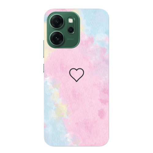 Oppo 14 F Heart in clouds Transparent Silicone TPU Θήκη