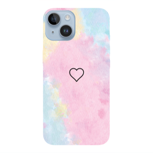 Apple iPhone 14  Heart in clouds Transparent Silicone TPU Θήκη