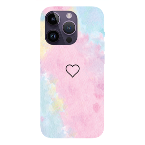 Apple iPhone 14 Pro  Heart in clouds Transparent Silicone TPU Θήκη
