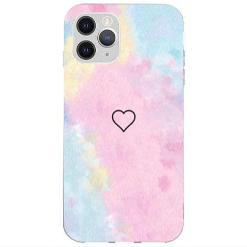 Apple iPhone 12 Pro Max Heart in clouds Transparent Silicone TPU Θήκη