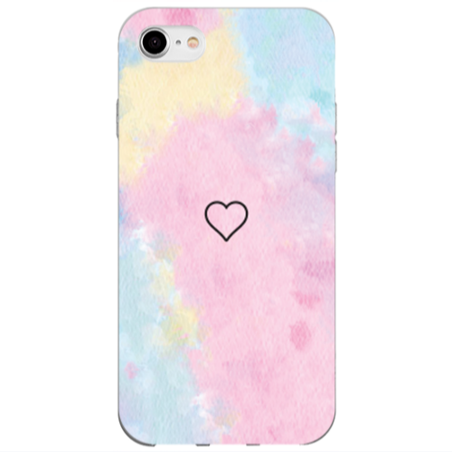 Apple iPhone 7 Heart in clouds Transparent Silicone TPU Θήκη