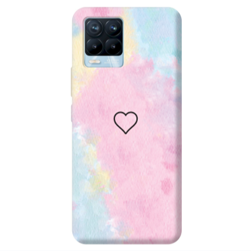 Realme 8 Pro Heart in clouds Transparent Silicone TPU Θήκη