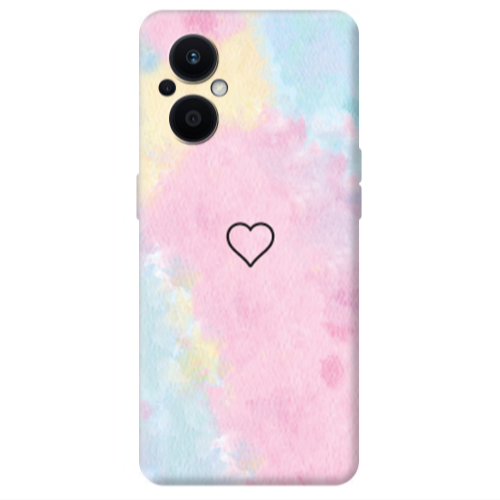 Oppo Reno 7 Lite Heart in clouds Transparent Silicone TPU Θήκη