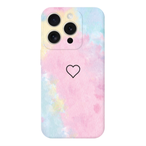Apple iPhone 15 Pro Max Heart in clouds Transparent Silicone TPU Θήκη