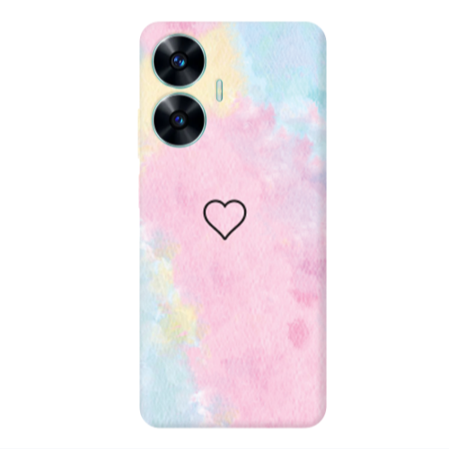 Realme C55 Heart in clouds Transparent Silicone TPU Θήκη