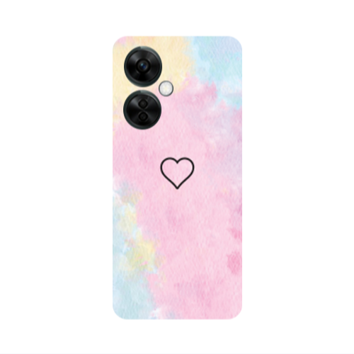Oneplus Nord CE 3 Lite 5G Heart in clouds Transparent Silicone TPU Θήκη