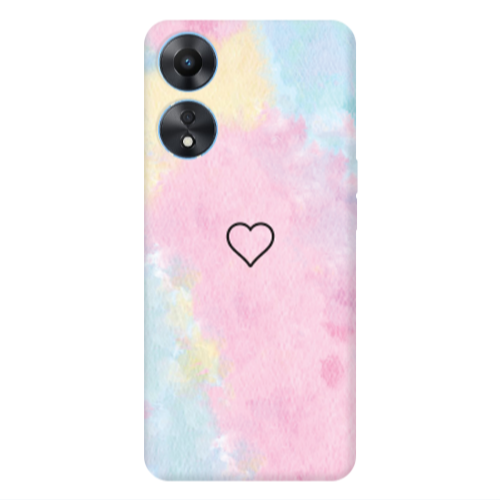 Oppo A 98 Heart in clouds Transparent Silicone TPU Θήκη
