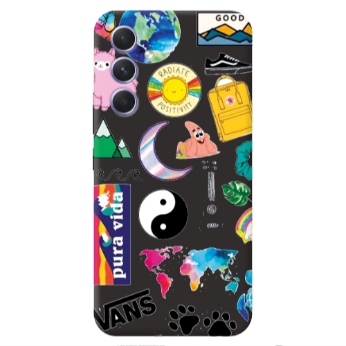 Samsung A36 Vans Black Colored Silicone TPU Θήκη