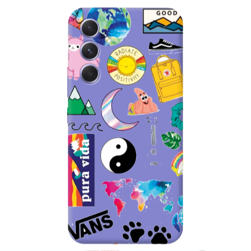 Samsung A56 Vans Purple Colored Silicone TPU Θήκη