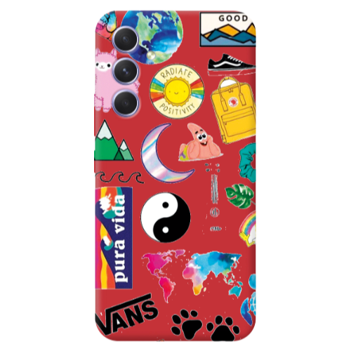 Samsung A56 Vans Red Colored Silicone TPU Θήκη