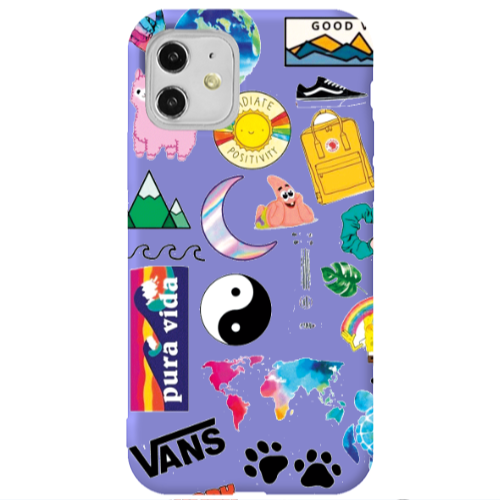 Apple iPhone 11  Vans Purple Colored Silicone TPU Θήκη