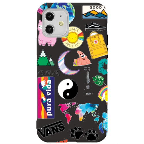 Apple iPhone 11  Vans Black Colored Silicone TPU Θήκη