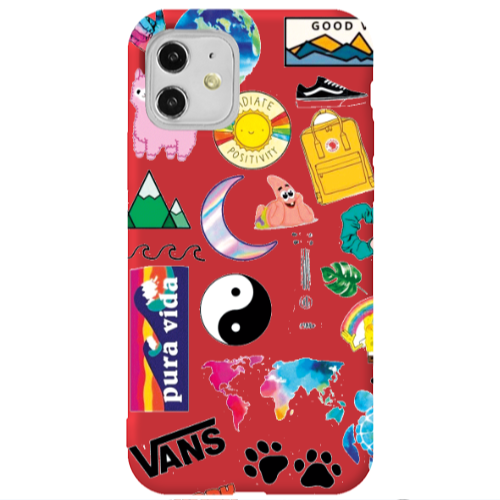 Apple iPhone 11  Vans Red Colored Silicone TPU Θήκη