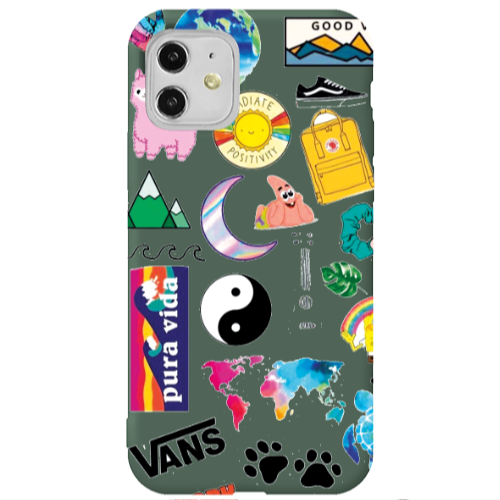 Apple iPhone 11  Vans Dark Green Colored Silicone TPU Θήκη