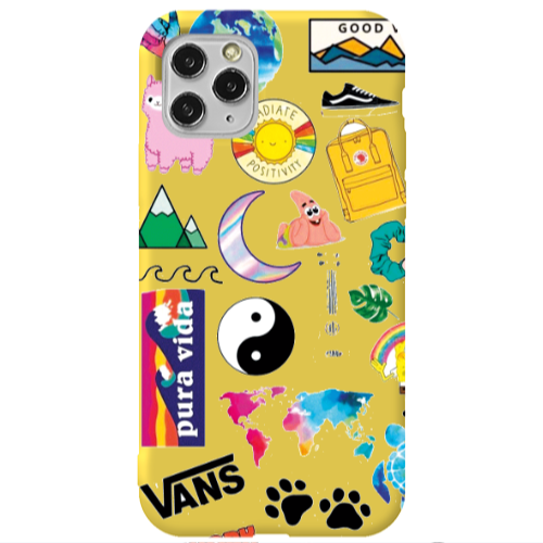 Apple iPhone 11 Pro Vans Yellow Colored Silicone TPU Θήκη