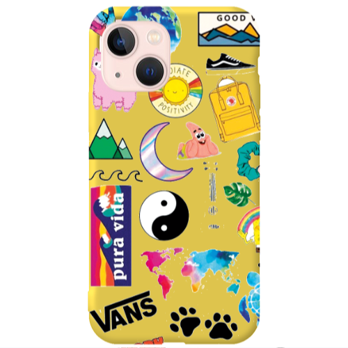 Apple iPhone 13 Vans Yellow Colored Silicone TPU Θήκη