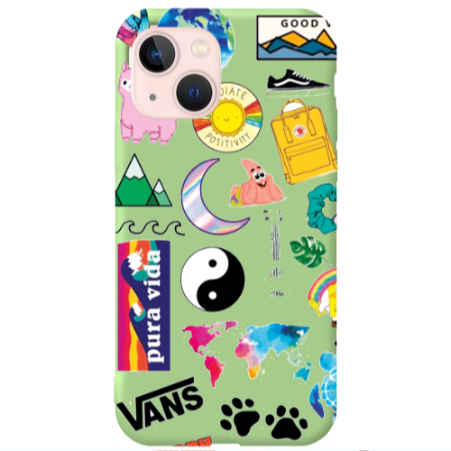 Apple iPhone 13 Vans Light Green Colored Silicone TPU Θήκη
