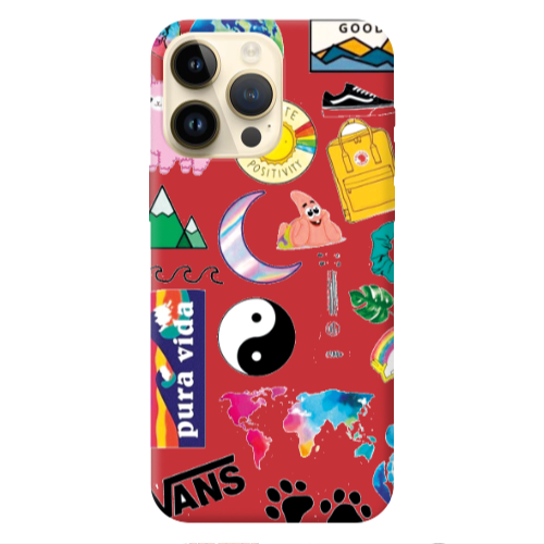 Apple iPhone 13 Pro Max Vans Red Colored Silicone TPU Θήκη