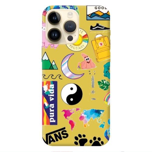 Apple iPhone 13 Pro Max Vans Yellow Colored Silicone TPU Θήκη