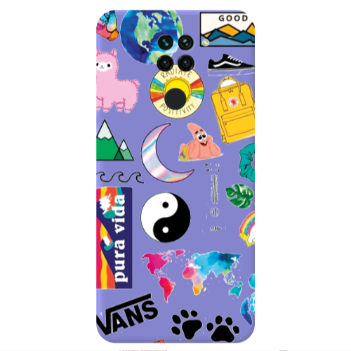 Xiaomi Redmi Note 9 Vans Purple Colored Silicone TPU Θήκη